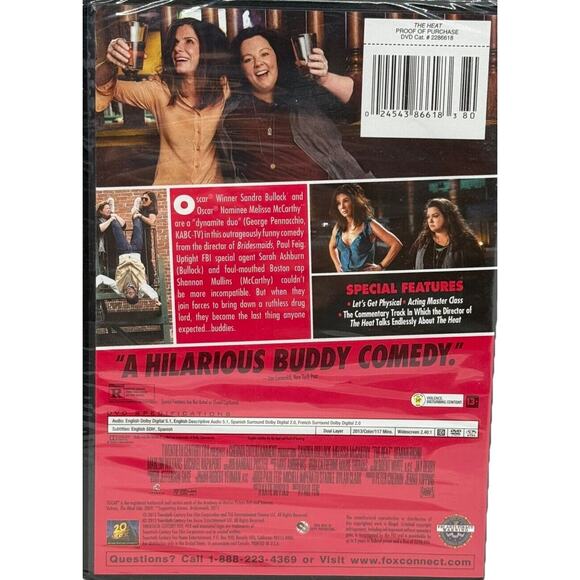 The Heat Movie DVD 2013 20th Century Fox Buddy Comedy Bullock McCarthy New - Picture 6 of 8